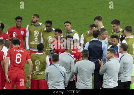 2018 FIFA World Cup Runde 16 Match zwischen Kolumbien und England an der Spartak Stadium in Moskau, Russland Mit: Gareth Southgate Wo: Moskau, Russische Föderation Wann: 03 Aug 2018 Quelle: Anthony Stanley/WENN.com Stockfoto