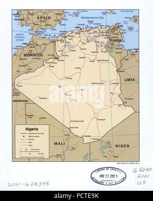 Algerien map. Stockfoto