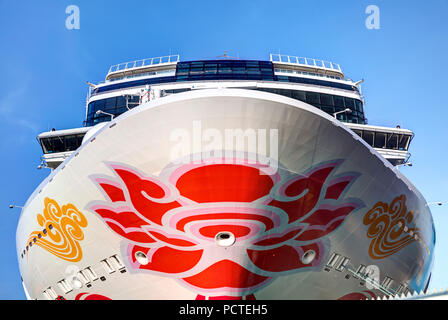 Kreuzfahrtschiff, norwegische Freude, Meyer Werft, Papenburg, Emsland, Niedersachsen, Deutschland, Stockfoto