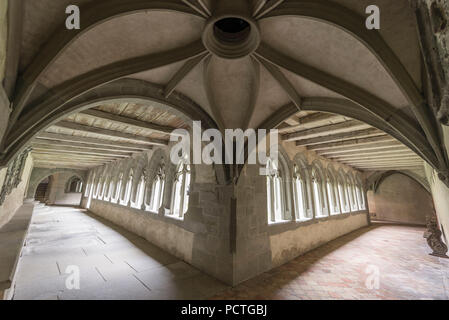 Kreuzgang im Kloster St. Georgen, Stein am Rhein, Kanton Schaffhausen, Schweiz Stockfoto