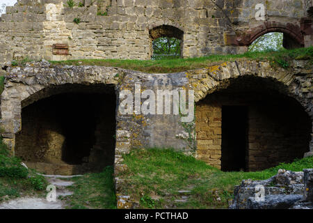 Burgruine Homburg und Naturschutzgebiet Stockfoto