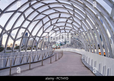 Spider Brücke (Webb stahl Fußgängerbrücke), Docklands, Docklands, Melbourne, Victoria, Australien, Ozeanien Stockfoto