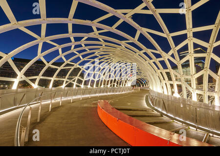 Spider Brücke (Webb stahl Fußgängerbrücke), Docklands, Docklands, Melbourne, Victoria, Australien, Ozeanien Stockfoto