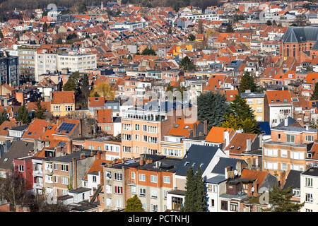 Blick über das Häusermeer der belgischen Hauptstadt Brüssel, Stockfoto