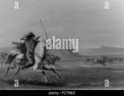 Alfred Jacob Miller - Jagd Elch - Stockfoto