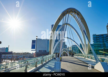 Seeleute Brücke (Seafarersbridge), Docklands, Waterfront, Melbourne, Victoria, Australien, Ozeanien Stockfoto