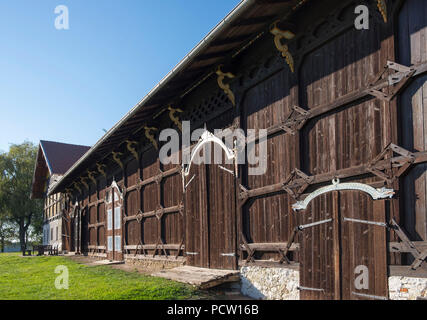 Bundwerkstadel, Klostergut Harpfetsham, Gemeinde Palling, altsalzburger, Chiemgau, Oberbayern, Bayern, Deutschland Stockfoto