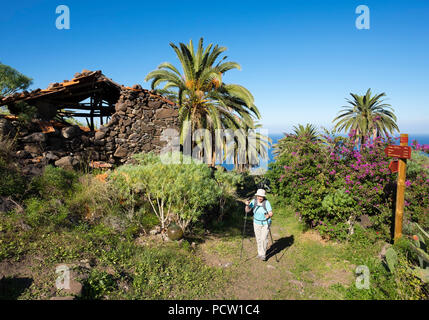 Wanderweg in El Palmar, Hermigua, La Gomera, Kanarische Inseln, Kanarische Inseln, Spanien Stockfoto