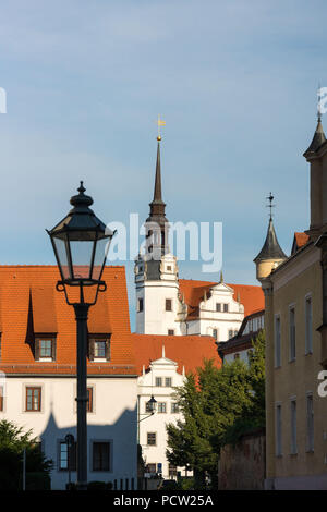 Elbe Cycletour, Sachsen, Torgau, Schloss Hartenfels Stockfoto