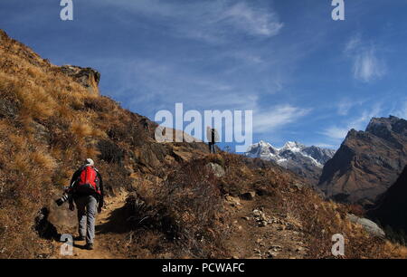 Camping und Trekking im Himalaya - Har ki Dun Stockfoto