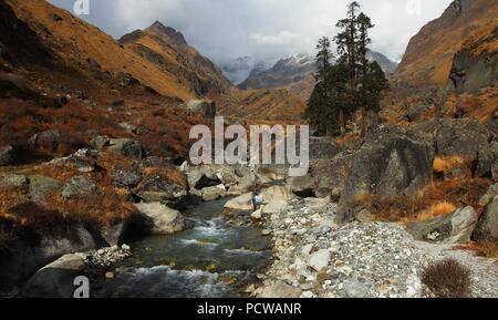 Swargrohini peak-Hark ki Dun Trek Stockfoto