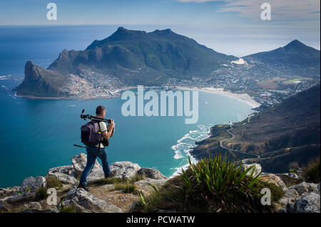 Table Mountain National Park bietet viele schöne Wanderungen in einem städtischen Park in Kapstadt, Western Cape, Südafrika. Stockfoto