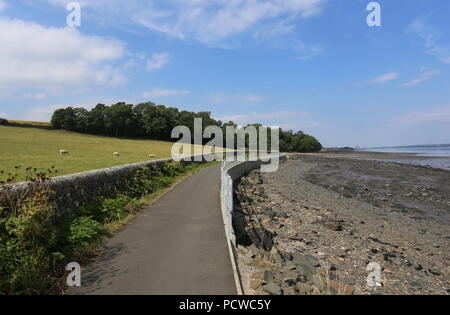 Der John Muir Weg in der Nähe des Blackness Castle Schottland Juli 2018 Stockfoto