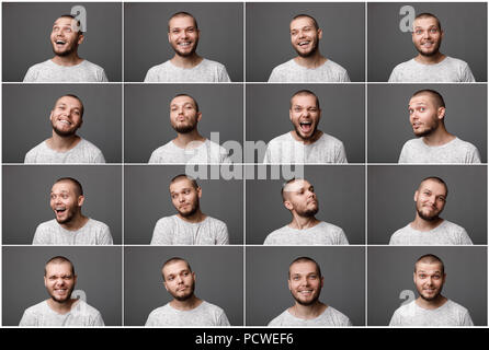 Porträts von Menschen mit positiven Emotionen Stockfoto