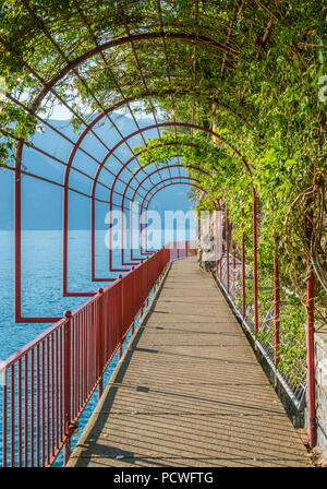 Die malerische zu Fuß von Liebhabern" in Varenna am Comer See. Lombardei, Italien. Stockfoto