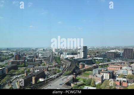 Luftaufnahme von Manchester England, Mai 2018 Stockfoto