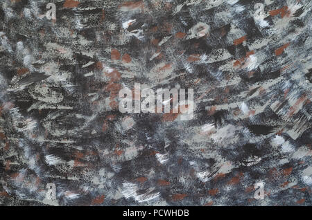 Schwarz, Braun, Grau lackiert Textur, alt und abgenutzt Holz- Hintergrund Stockfoto