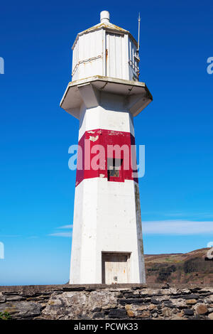 Leuchtturm in Port Erin auf der Isle of Man Port Erin, Insel Man. Stockfoto