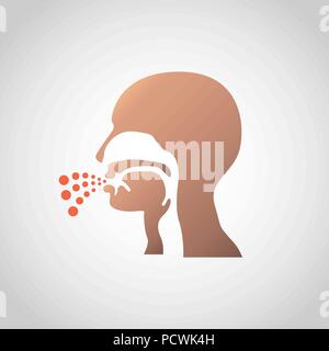 Ein Husten Icon Design. Vector Illustration Stock Vektor