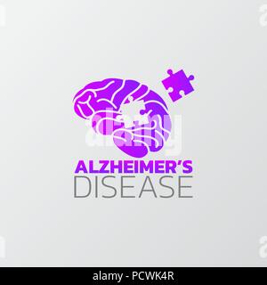 Risikofaktoren für AlzheimerÕs Krankheit Icon Design, infografik Gesundheit, medizinische Infografik. Vector Illustration Stock Vektor