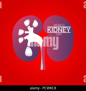 Weltniere-tag Icon Design, Logo. Vector Illustration Stock Vektor