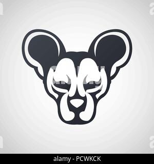 African wild Dog Logo Icon Design, Vektor, Abbildung Stock Vektor