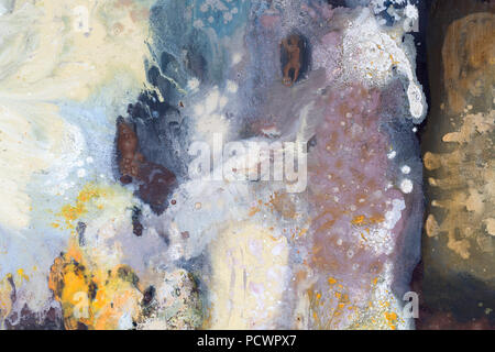 Eine bunte Ölfarbe Textur closeup, schöner Hintergrund Art. Stockfoto