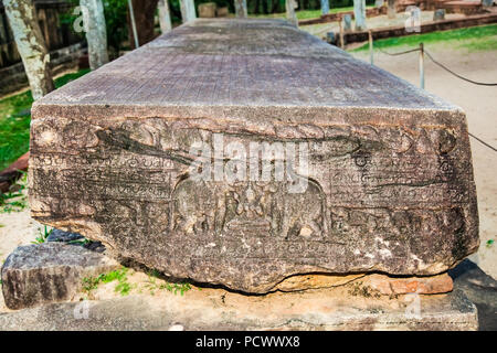 Polonnaruwa Vatadage in der Nacht ist alte Struktur Zurückgehen auf den Polonnaruwa Königreich von Sri Lanka. Stockfoto