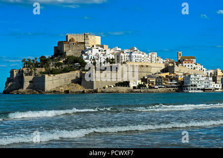 Peníscola Burg von Peníscola, Costa del Azahar, Provinz Castellon, Spanien Stockfoto