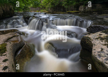 Fluss Eden; in der Nähe von Kirkby Stephen, Cumbria, Großbritannien Stockfoto