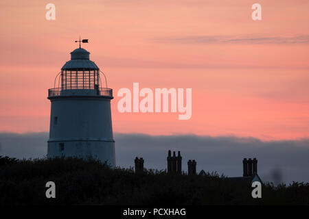 St Agnes; Leuchtturm; Sonnenuntergang; Scilly-Inseln, Großbritannien Stockfoto