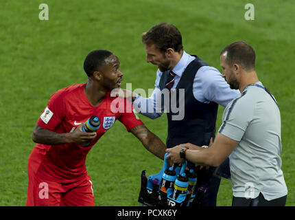 2018 FIFA World Cup Runde 16 Match zwischen Kolumbien und England an der Spartak Stadium in Moskau, Russland Mit: Gareth Southgate Wo: Moskau, Russische Föderation Wann: 03 Aug 2018 Quelle: Anthony Stanley/WENN.com Stockfoto