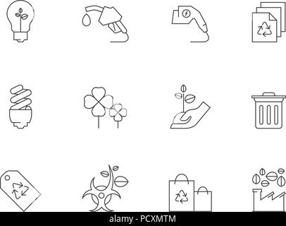 Umrisse Symbole - mehr Umwelt Stock Vektor
