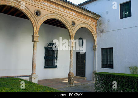 Patio de Los Levíes, Cuarto del Asistente, Alcazar, Sevilla, Andalusien, Spanien Stockfoto