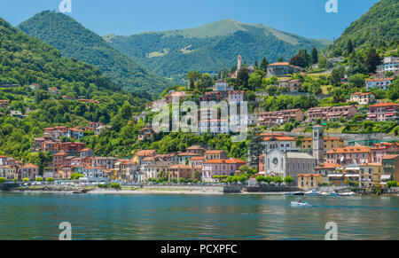 Argegno, idyllischen Dorf am Comer See, Lombardei, Italien. Stockfoto