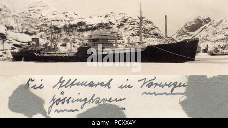 Altmark schiff Norwegen joessingfjord. Stockfoto