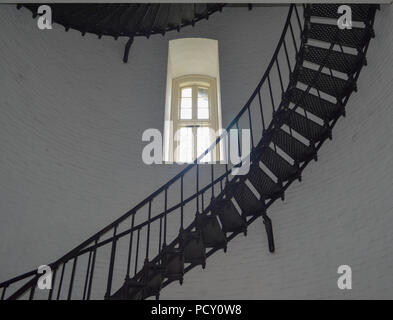 Spindeltreppe an der historischen St. Augustine Lighthouse Museum Stockfoto