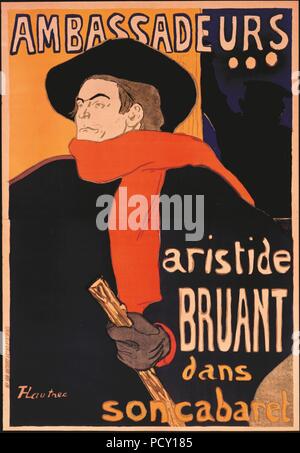 Ambassadeurs: Aristide Bruant, von Henri de Toulouse-Lautrec. Stockfoto