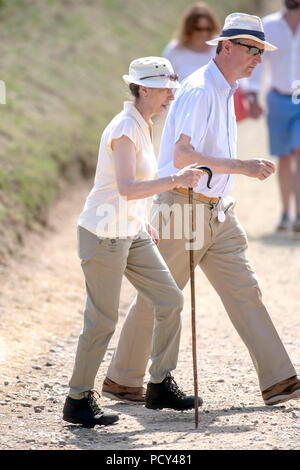 Die Princess Royal beim Festival des britischen Eventing in Gatcombe Park, Gloucestershire. Stockfoto