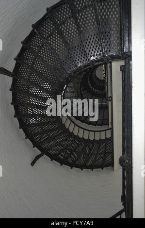 Zu Wendeltreppe im historischen St. Augustine Lighthouse Museum historische Sehenswürdigkeit Florida Tourismus touristische Attraktion Stockfoto