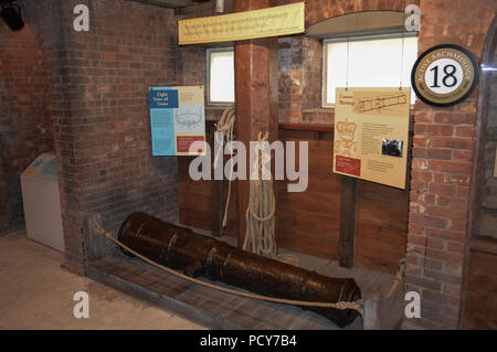 Fotografische Ansicht Aktive Archäologie Ausstellung 18 Tour St Augustine Leuchtturm Maritime Museum Relikt Archive im Historischen Gebäude USA Florida Stockfoto