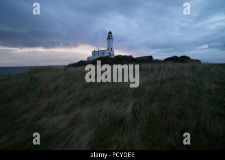 Turnberry Leuchtturm an der Küste von Ayrshire, Schottland. In der Nähe von Trumo Turnberry Resort. Stockfoto