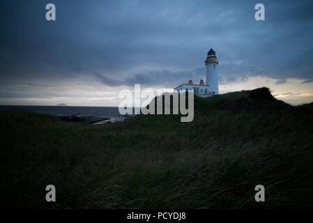 Turnberry Leuchtturm an der Küste von Ayrshire, Schottland. In der Nähe von Trumo Turnberry Resort. Stockfoto