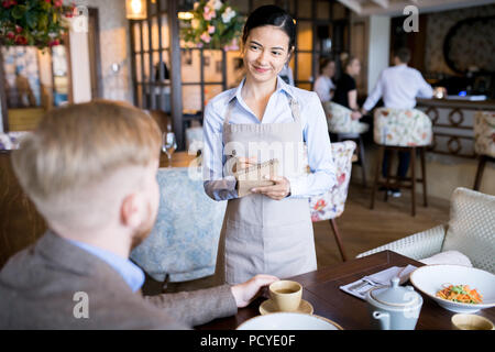 Business Lunch im Cafe Stockfoto