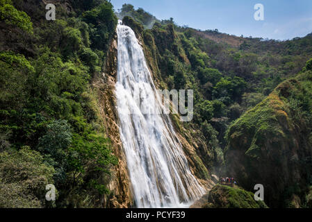 Chiflon Wasserfall Cascada Velo de Novia, Chiapas, Mexiko Stockfoto