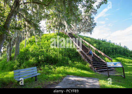 Crystal River Archaeological State Park, Tempel Damm. Stockfoto