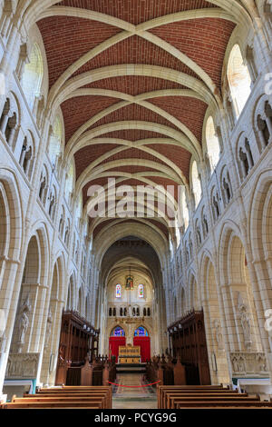 Buckfast Abbey, Teil eines Benediktinerklosters, Am Rande des Dartmoor, in Buckfastleigh. Die große Klosterkirche St. Maria ist das größte Gebäude Stockfoto