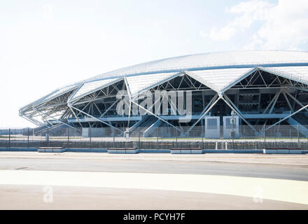 Samara Arena Fußballstadion. Samara - die Stadt der FIFA Weltmeisterschaft in Russland im Jahr 2018. Stockfoto