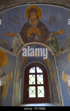 Symbole in der Heiligen Quelle von Arapovski Kloster "St. Nedelja" Stockfoto