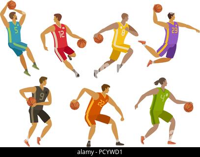 Basketball Spieler. Sport Konzept. Cartoon Vector Illustration Stock Vektor